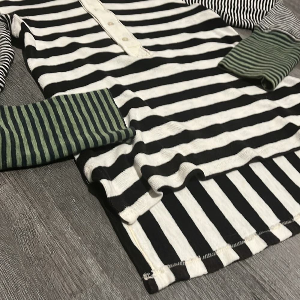 We the Free - Give Me Stripes Henley Long Sleeve Top - Size Small - Picture 4 of 16